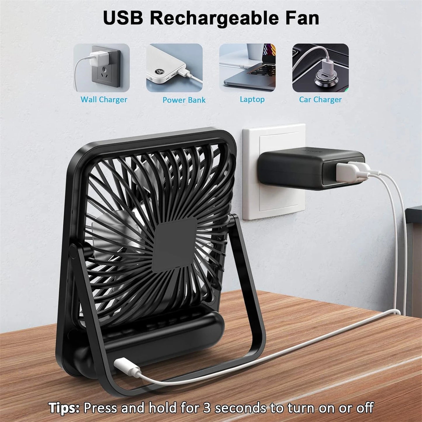Le Bureau Frais - Ventilateur de Bureau Silencieux et Pliable